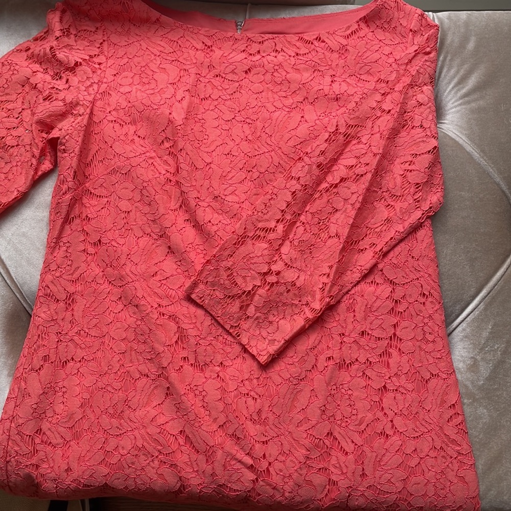 Vince Camuto coral lace dress